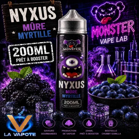 Eliquide Nyxus Monster 200ML, mures et myrtille