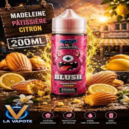 Eliquide Blush Monster 200ML, citron et madeleine