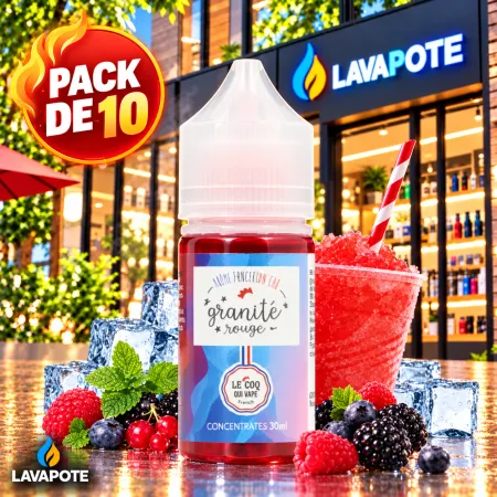 1 Pack 10X Granité Rouge Le Coq Qui Vape 30ML