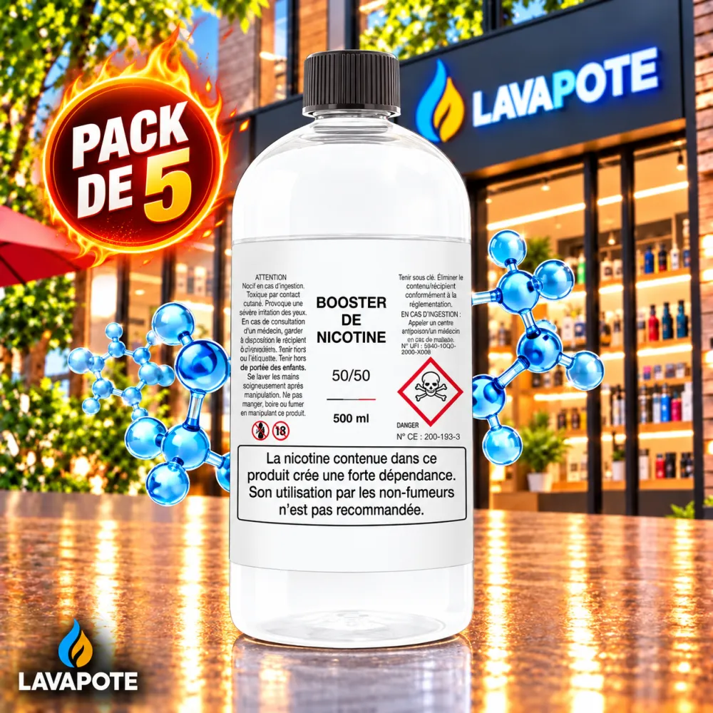 1 Pack 5X Booster 50-50 Aromea 500 ML