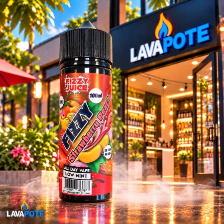 Eliquide Fraise Pêche Fizzy 100ML