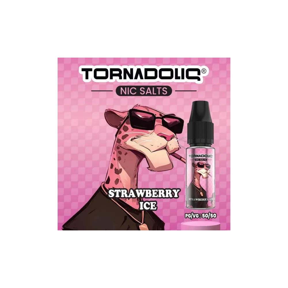 Eliquide Fraise Ice Sels Tornadoliq 10ML - La Vapote